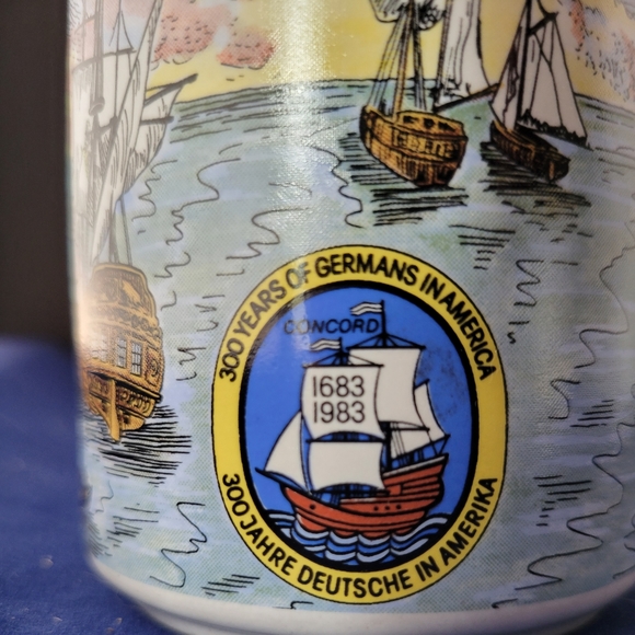 Vintage Gerzit W. Germany commemorative 300 Years of Germans in America Mug/Cup - Picture 7 of 10